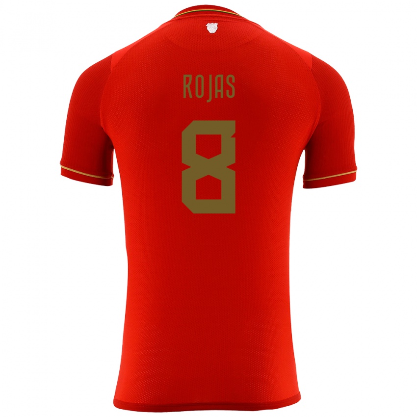 Criança Camisola Bolívia Jairo Rojas #8 Vermelho Alternativa 24-26 Camisa