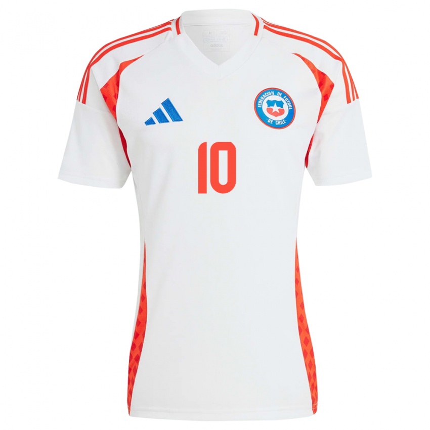 Criança Camisola Chile Alexis Sánchez #10 Branco Alternativa 24-26 Camisa