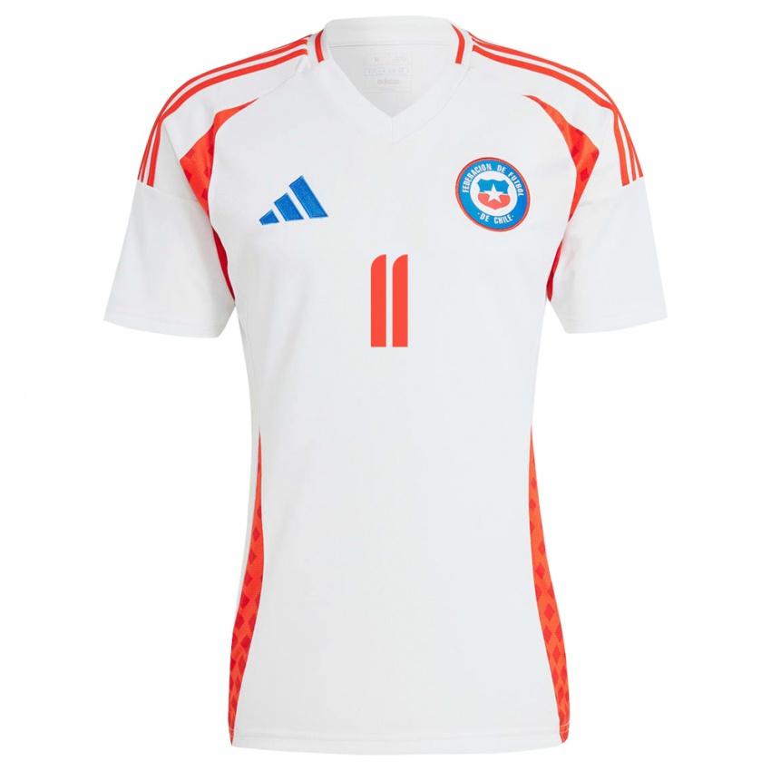 Criança Camisola Chile Eduardo Vargas #11 Branco Alternativa 24-26 Camisa