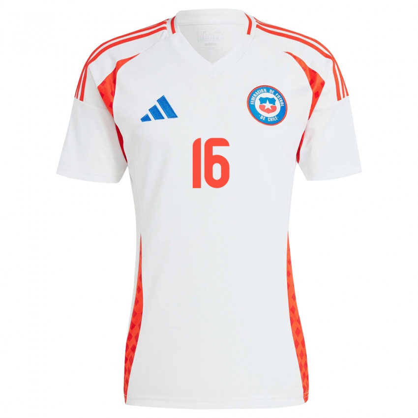 Criança Camisola Chile Jeison Fuentealba #16 Branco Alternativa 24-26 Camisa