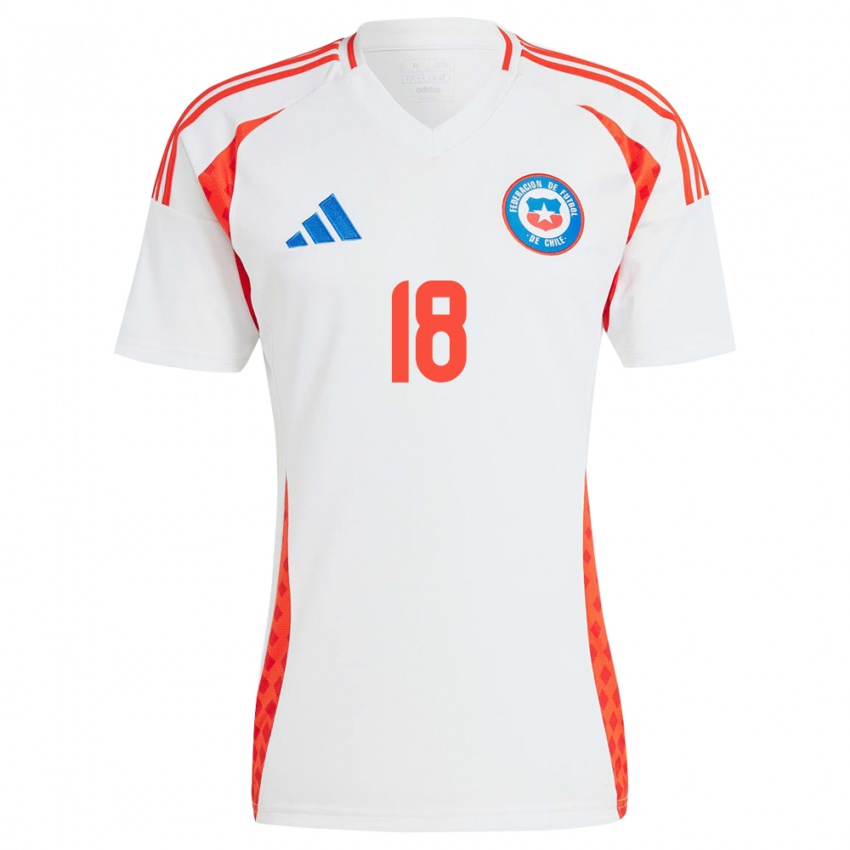 Criança Camisola Chile Rodrigo Echeverría #18 Branco Alternativa 24-26 Camisa