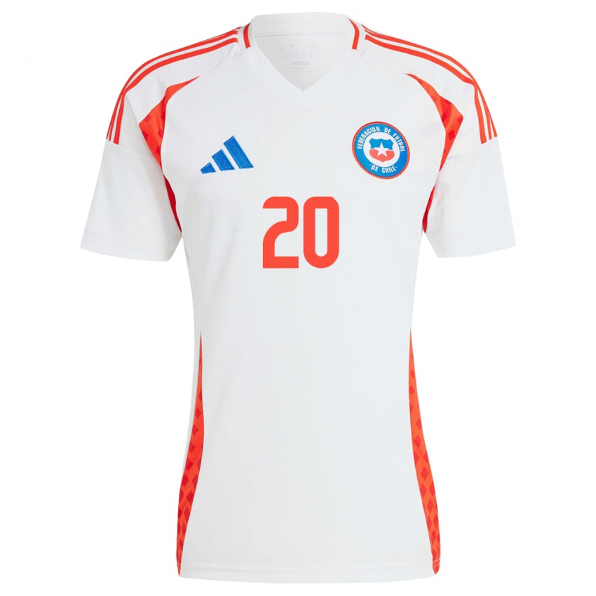 Criança Camisola Chile Lucas Assadi #20 Branco Alternativa 24-26 Camisa