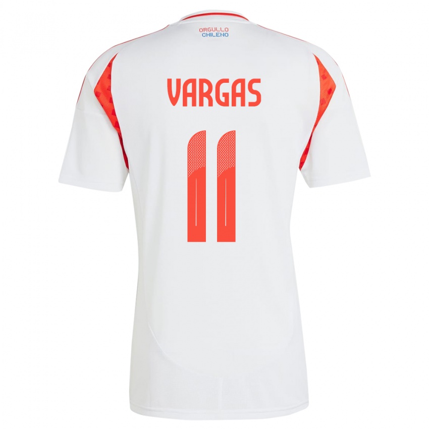 Criança Camisola Chile Eduardo Vargas #11 Branco Alternativa 24-26 Camisa