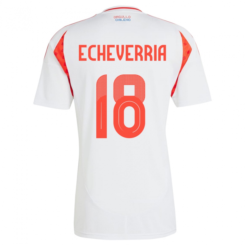 Criança Camisola Chile Rodrigo Echeverría #18 Branco Alternativa 24-26 Camisa