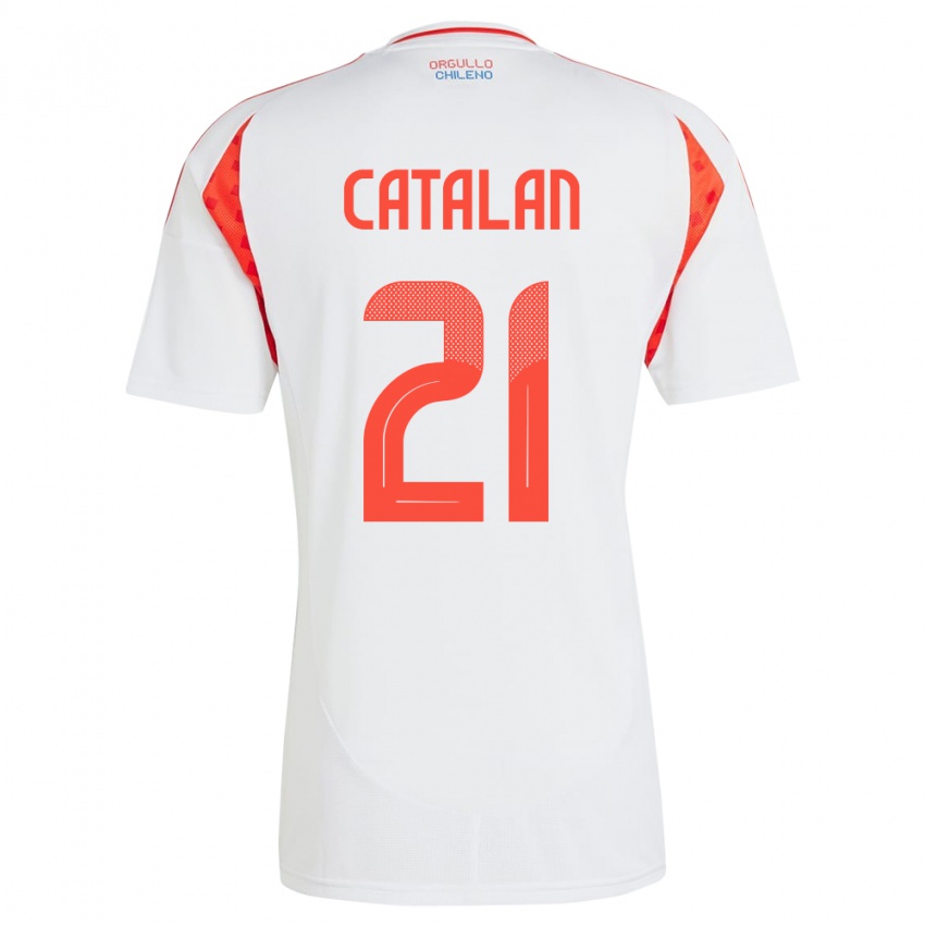 Criança Camisola Chile Matías Catalán #21 Branco Alternativa 24-26 Camisa