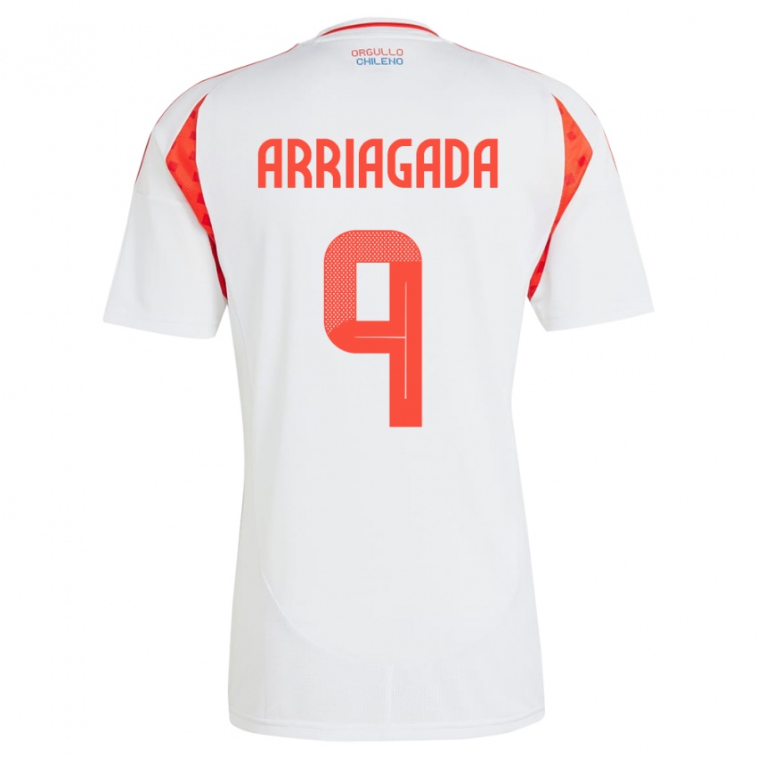 Criança Camisola Chile Luciano Arriagada #9 Branco Alternativa 24-26 Camisa