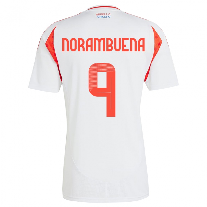 Criança Camisola Chile Gabriel Norambuena #9 Branco Alternativa 24-26 Camisa