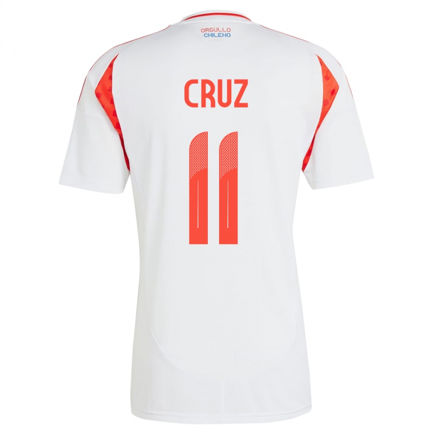 Criança Camisola Chile Joan Cruz #11 Branco Alternativa 24-26 Camisa