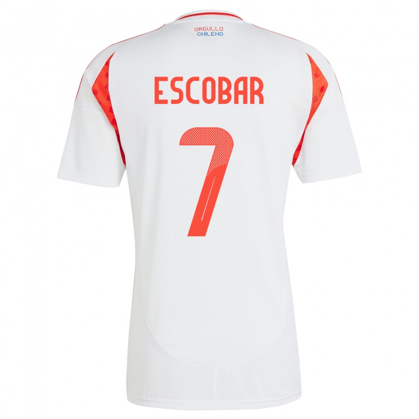 Criança Camisola Chile Bastián Escobar #7 Branco Alternativa 24-26 Camisa