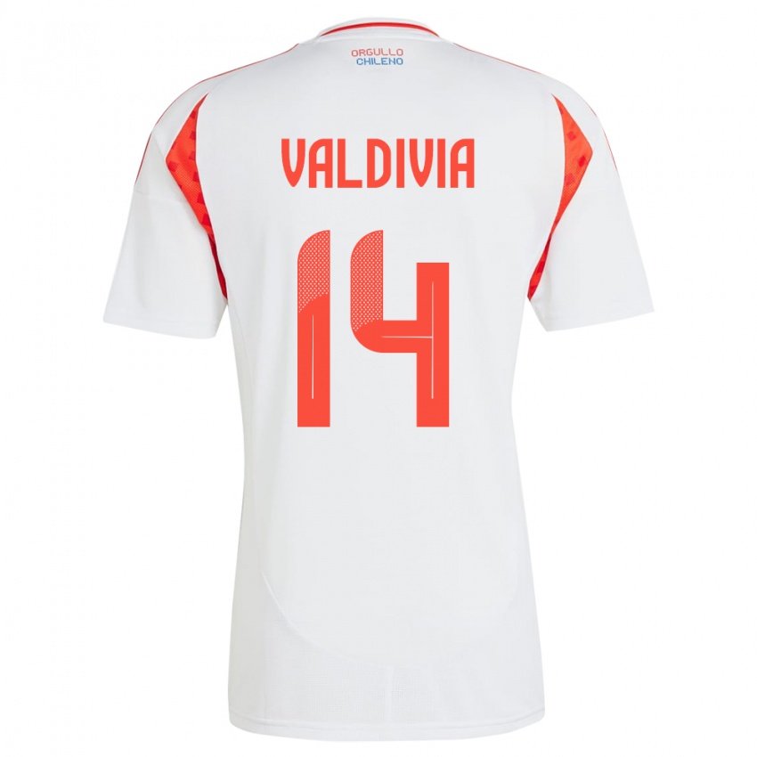 Criança Camisola Chile Felipe Valdivia #14 Branco Alternativa 24-26 Camisa