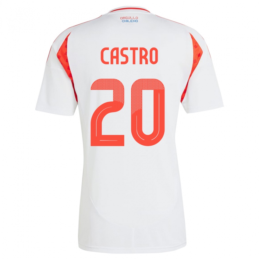 Criança Camisola Chile Benjamín Castro #20 Branco Alternativa 24-26 Camisa