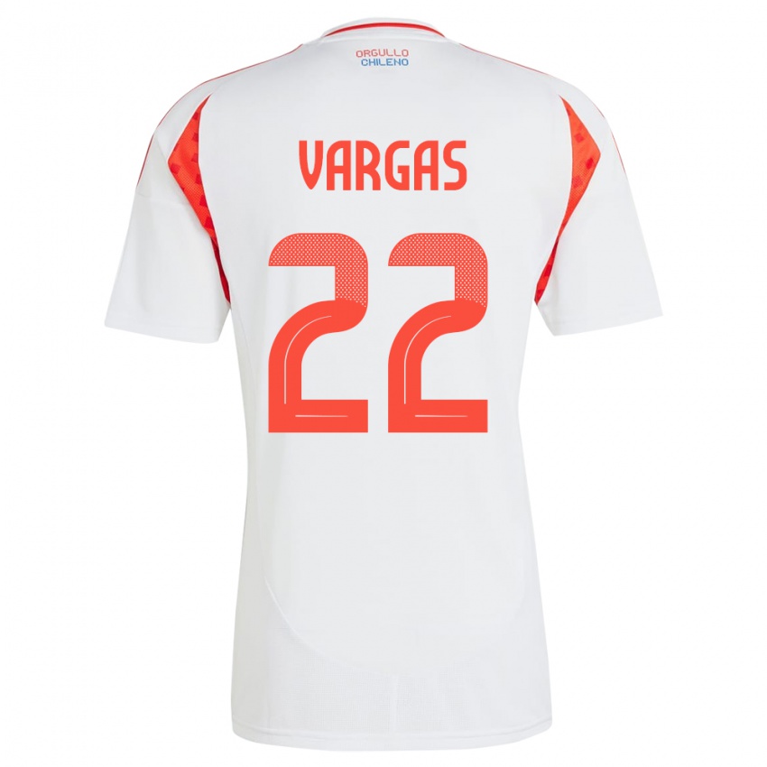 Criança Camisola Chile Diego Vargas #22 Branco Alternativa 24-26 Camisa