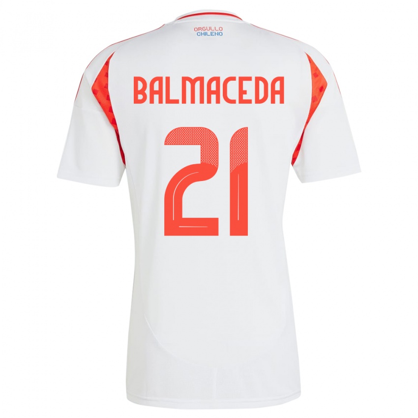 Criança Camisola Chile Rosario Balmaceda #21 Branco Alternativa 24-26 Camisa