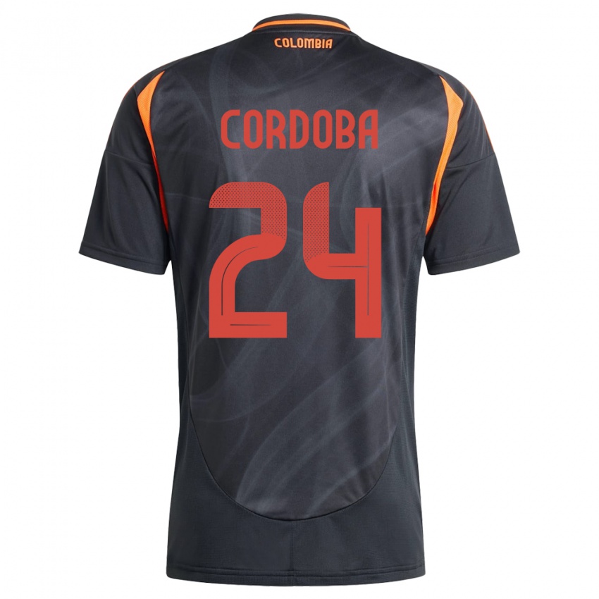 Criança Camisola Colômbia Jhon Córdoba #24 Preto Alternativa 24-26 Camisa