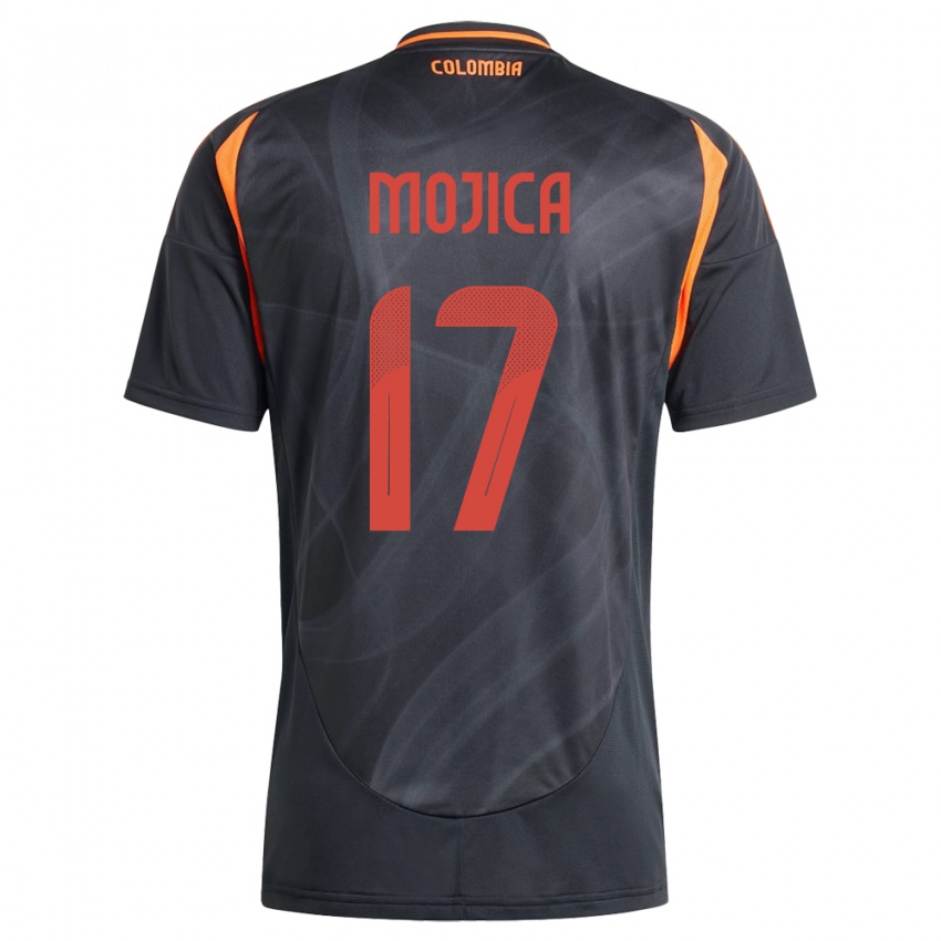 Criança Camisola Colômbia Johan Mojica #17 Preto Alternativa 24-26 Camisa