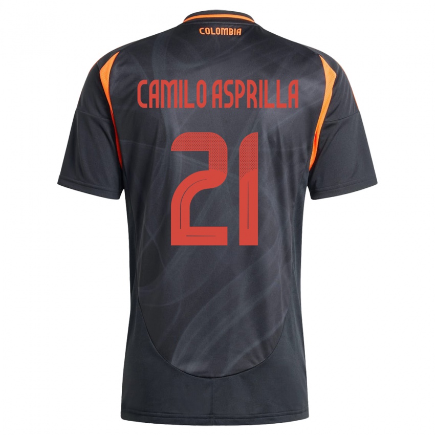 Criança Camisola Colômbia Juan Camilo Asprilla #21 Preto Alternativa 24-26 Camisa