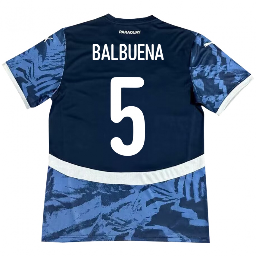 Criança Camisola Paraguai Fabián Balbuena #5 Azul Alternativa 24-26 Camisa