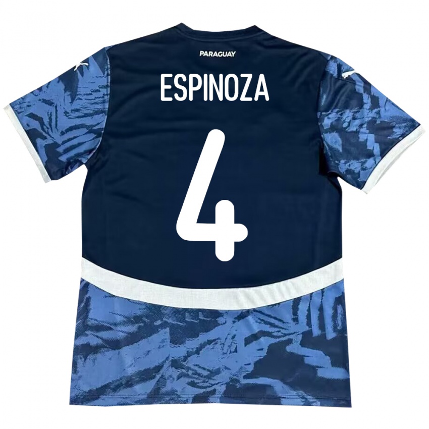 Criança Camisola Paraguai Matías Espinoza #4 Azul Alternativa 24-26 Camisa