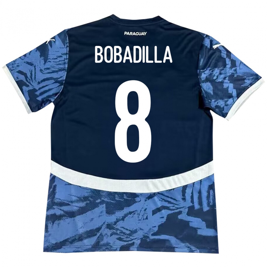 Criança Camisola Paraguai Damián Bobadilla #8 Azul Alternativa 24-26 Camisa