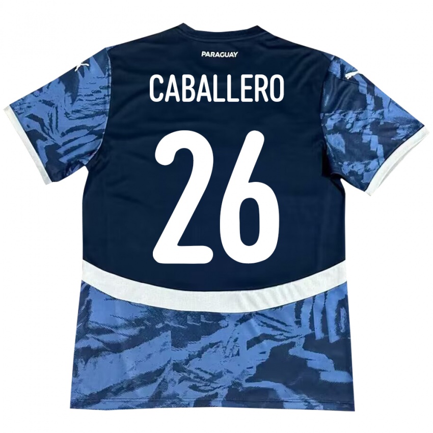 Criança Camisola Paraguai Hernesto Caballero #26 Azul Alternativa 24-26 Camisa