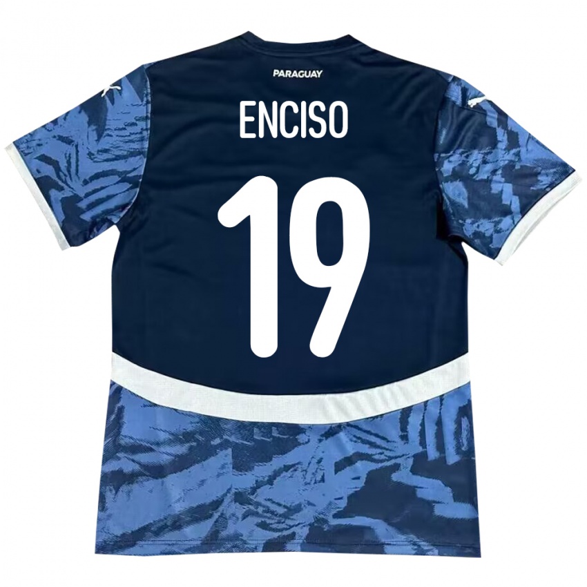 Criança Camisola Paraguai Julio Enciso #19 Azul Alternativa 24-26 Camisa