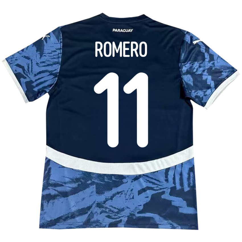 Criança Camisola Paraguai Ángel Romero #11 Azul Alternativa 24-26 Camisa