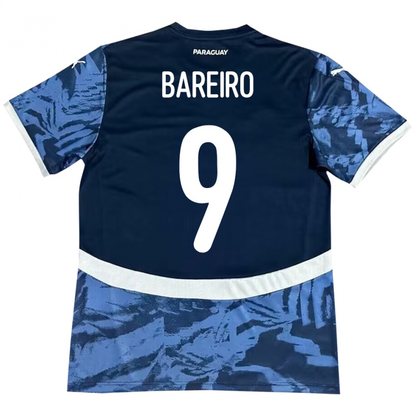 Criança Camisola Paraguai Adam Bareiro #9 Azul Alternativa 24-26 Camisa