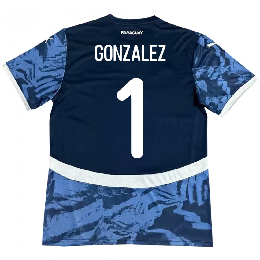 Criança Camisola Paraguai Ángel González #1 Azul Alternativa 24-26 Camisa