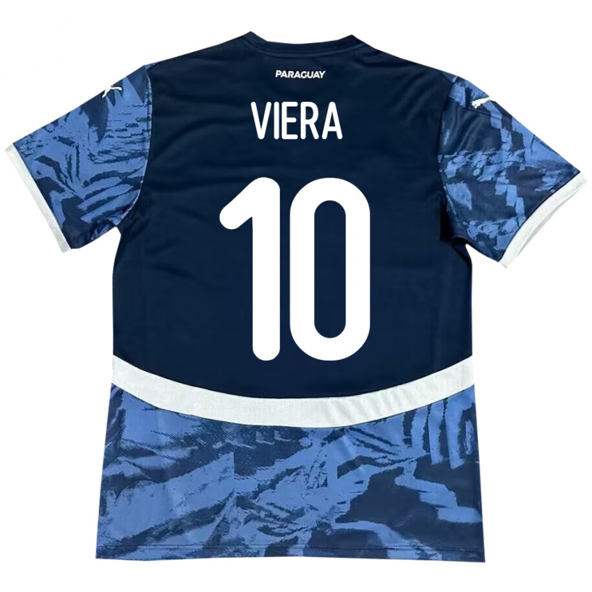 Criança Camisola Paraguai Wílder Viera #10 Azul Alternativa 24-26 Camisa