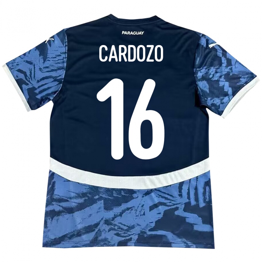 Criança Camisola Paraguai Juan Cardozo #16 Azul Alternativa 24-26 Camisa