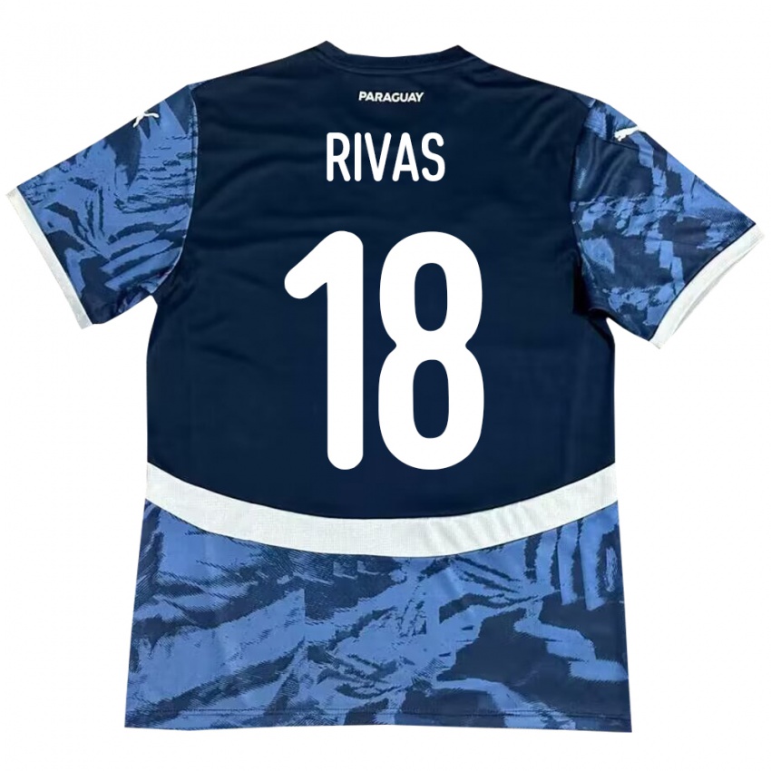 Criança Camisola Paraguai Daniel Rivas #18 Azul Alternativa 24-26 Camisa