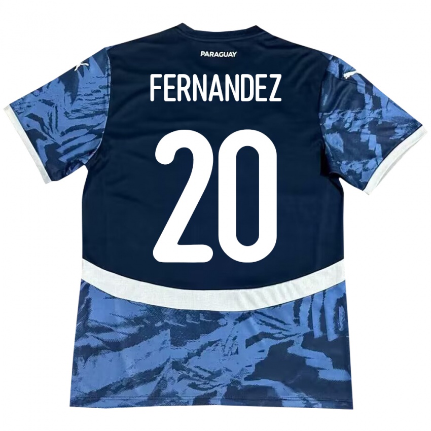 Criança Camisola Paraguai Marcelo Fernández #20 Azul Alternativa 24-26 Camisa