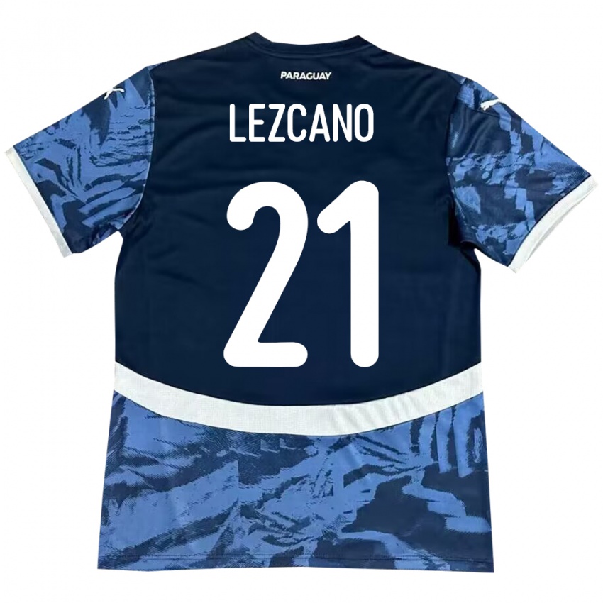 Criança Camisola Paraguai Rubén Lezcano #21 Azul Alternativa 24-26 Camisa