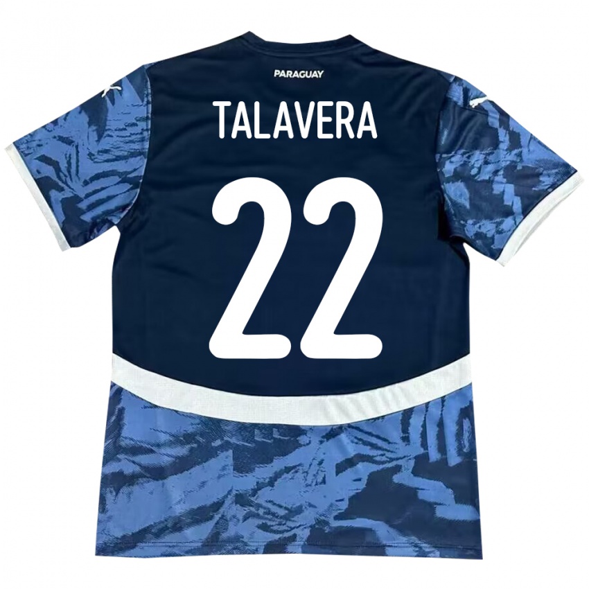 Criança Camisola Paraguai Javier Talavera #22 Azul Alternativa 24-26 Camisa