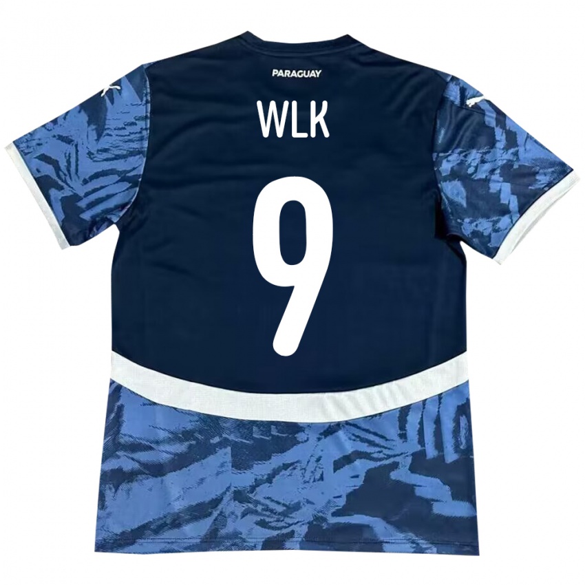 Criança Camisola Paraguai Allan Wlk #9 Azul Alternativa 24-26 Camisa