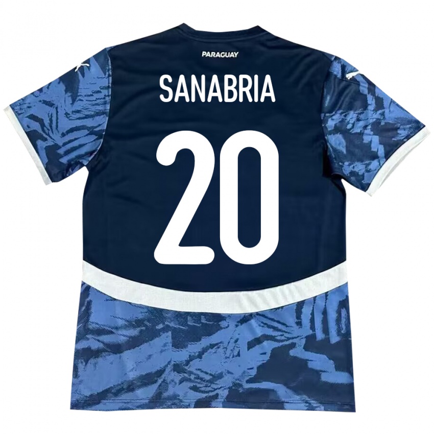 Criança Camisola Paraguai Tobías Sanabria #20 Azul Alternativa 24-26 Camisa