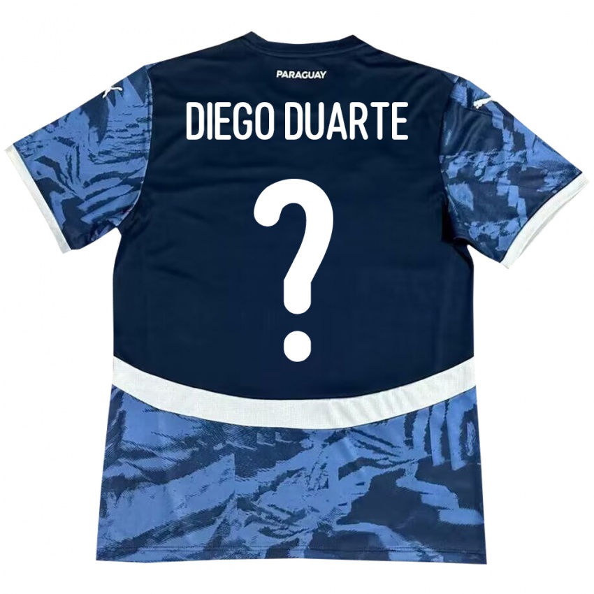 Criança Camisola Paraguai Diego Duarte #0 Azul Alternativa 24-26 Camisa