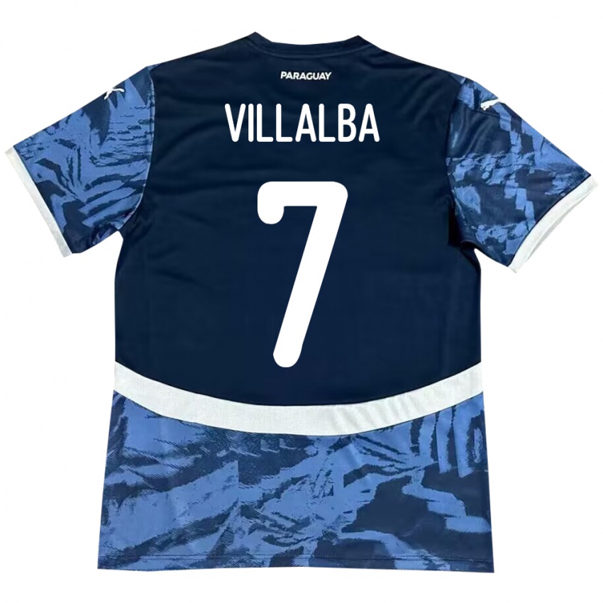 Criança Camisola Paraguai Rodrigo Villalba #7 Azul Alternativa 24-26 Camisa