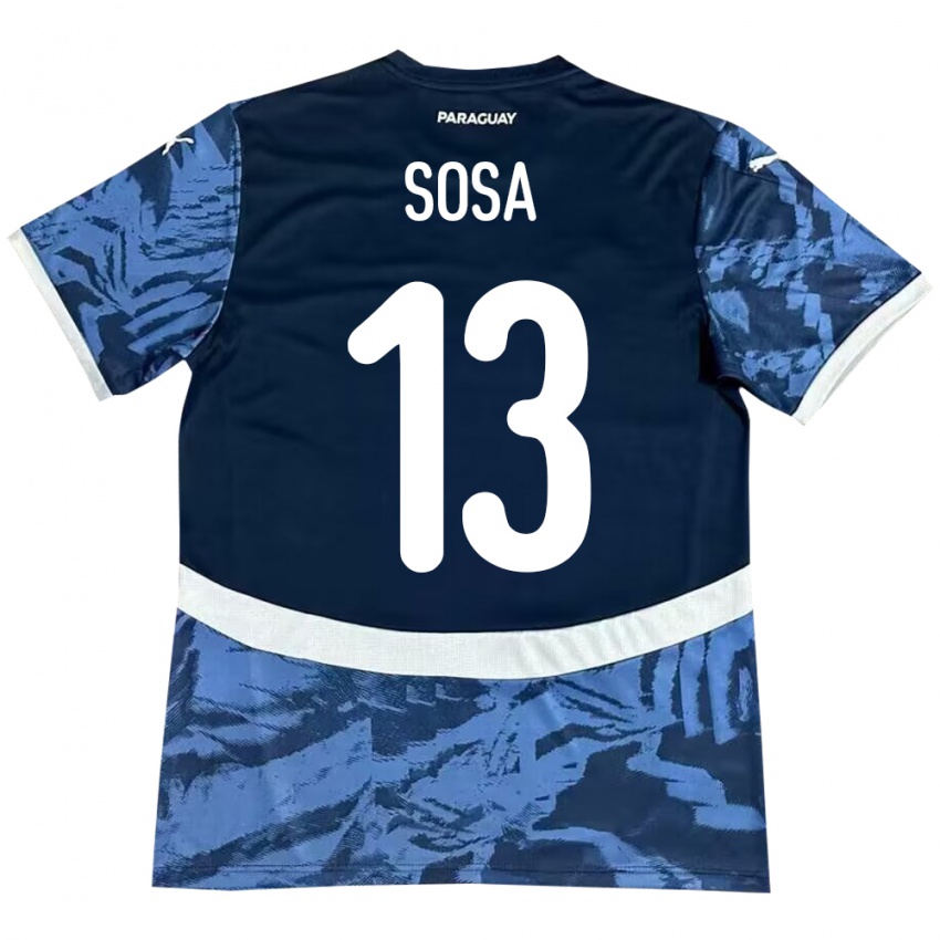 Criança Camisola Paraguai Alex Sosa #13 Azul Alternativa 24-26 Camisa