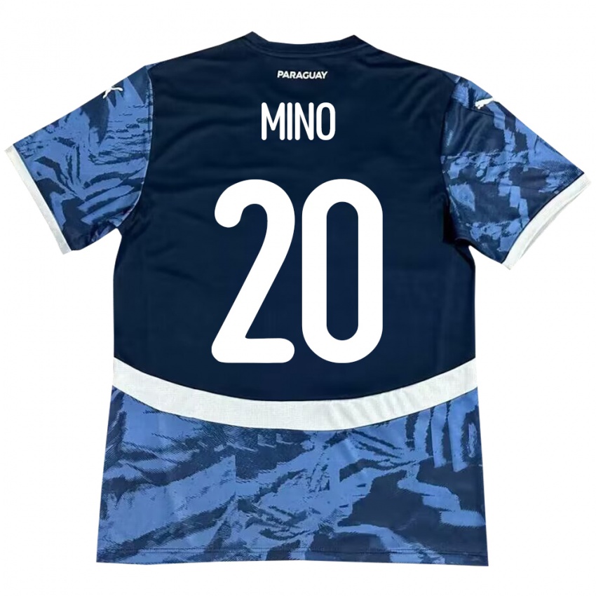 Criança Camisola Paraguai César Miño #20 Azul Alternativa 24-26 Camisa