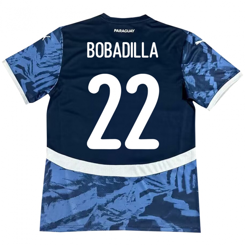 Criança Camisola Paraguai Dylan Bobadilla #22 Azul Alternativa 24-26 Camisa