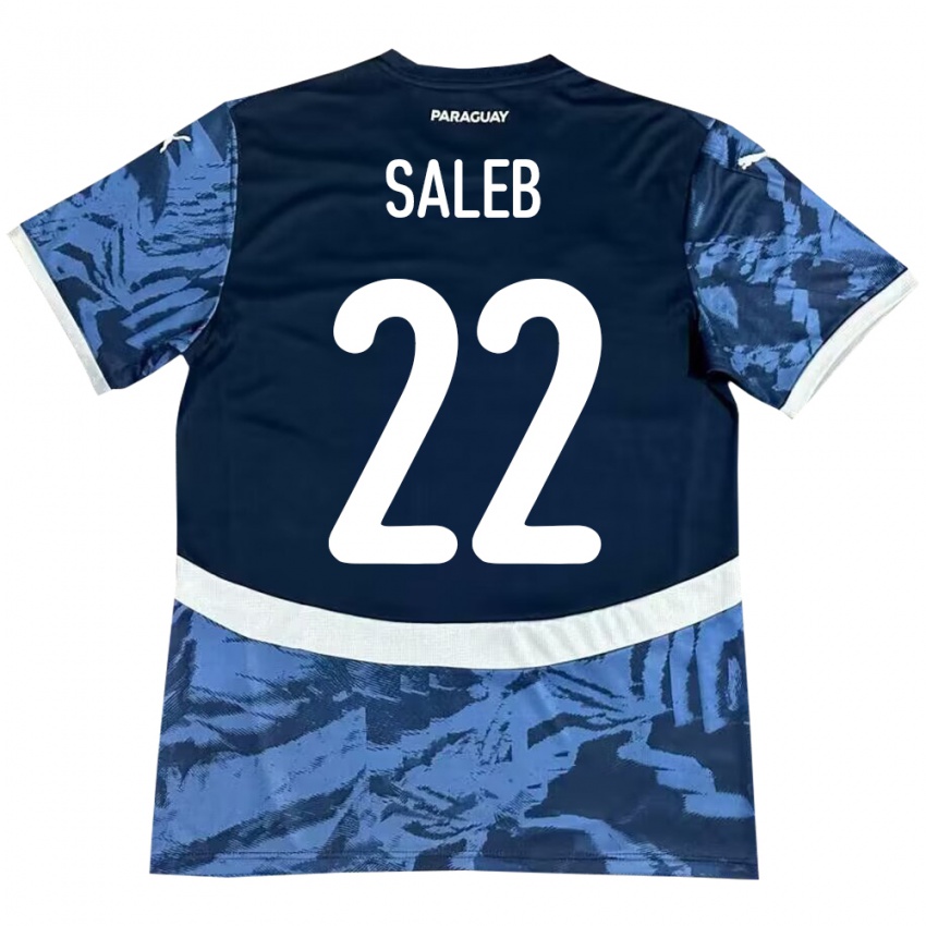 Criança Camisola Paraguai Gloria Saleb #22 Azul Alternativa 24-26 Camisa