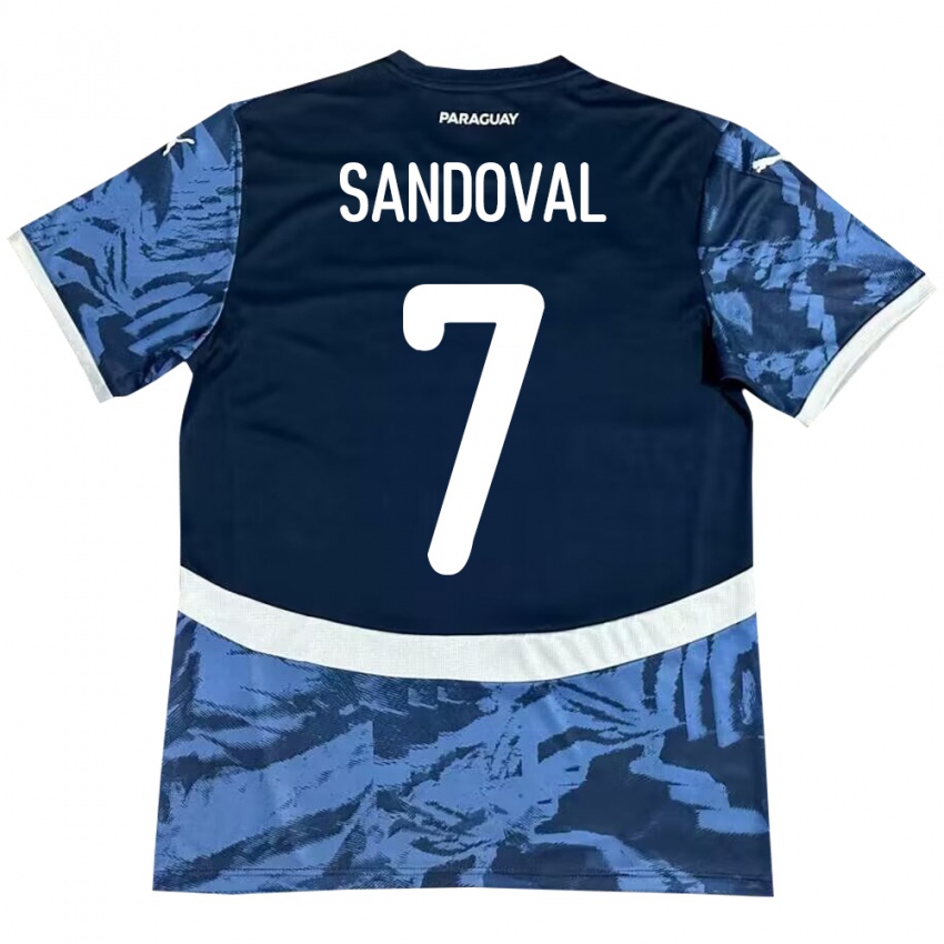 Criança Camisola Paraguai Fabiola Sandoval #7 Azul Alternativa 24-26 Camisa