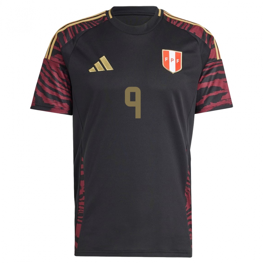 Criança Camisola Peru Víctor Guzmán #9 Preto Alternativa 24-26 Camisa