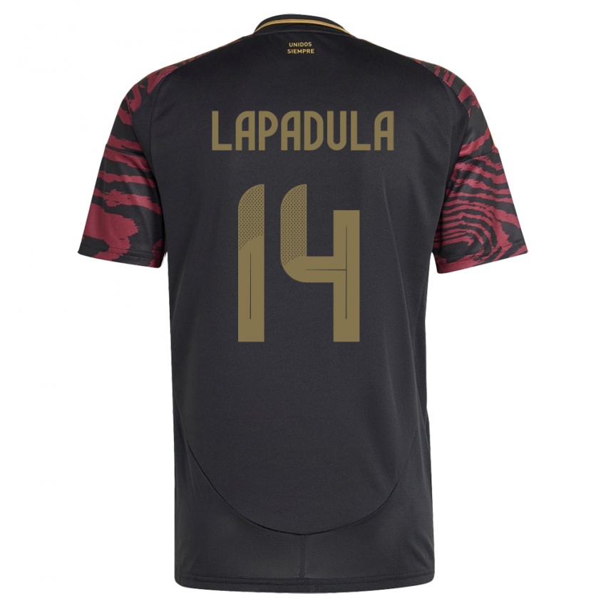 Criança Camisola Peru Gianluca Lapadula #14 Preto Alternativa 24-26 Camisa