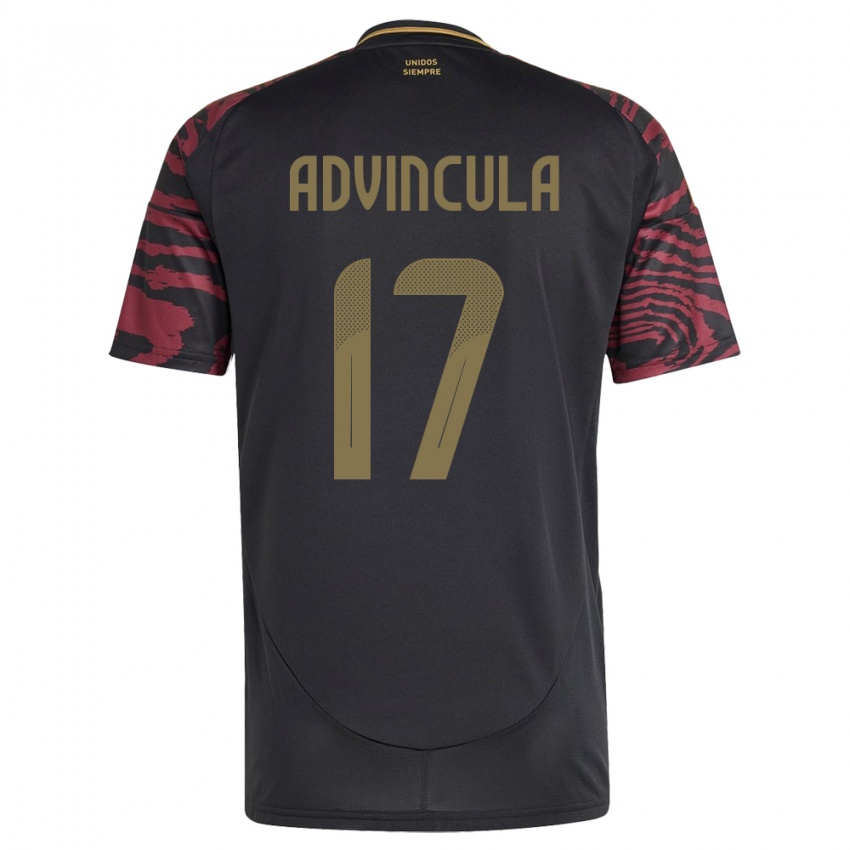 Criança Camisola Peru Luis Advíncula #17 Preto Alternativa 24-26 Camisa