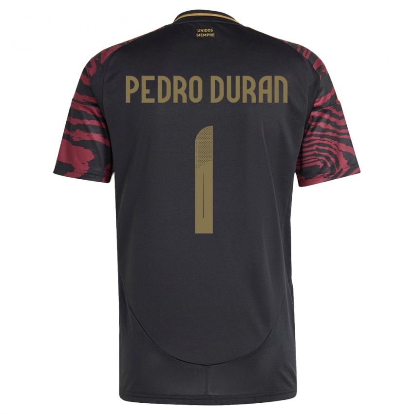 Criança Camisola Peru Juan Pedro Durán #1 Preto Alternativa 24-26 Camisa