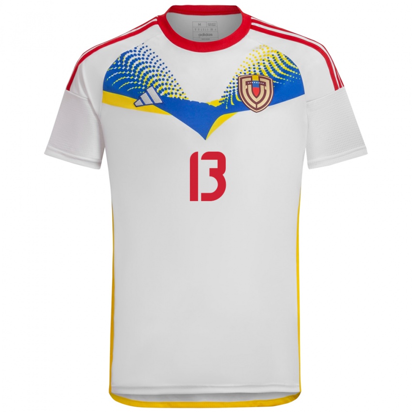 Criança Camisola Venezuela Alejandro Cova #13 Branco Alternativa 24-26 Camisa