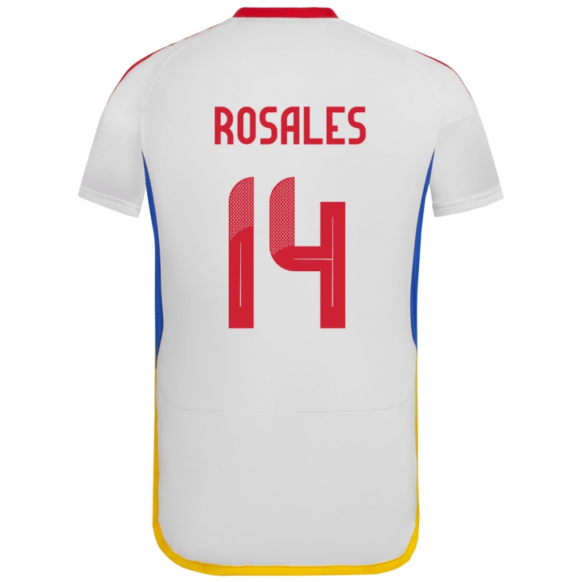 Criança Camisola Venezuela Roberto Rosales #14 Branco Alternativa 24-26 Camisa