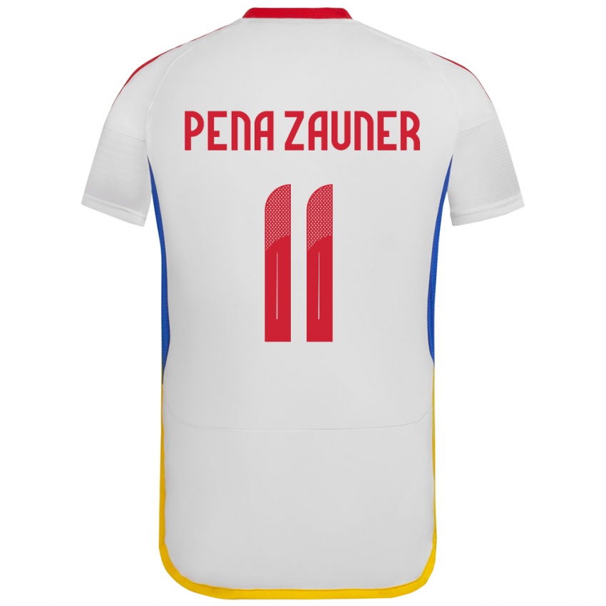 Criança Camisola Venezuela Enrique Peña Zauner #11 Branco Alternativa 24-26 Camisa